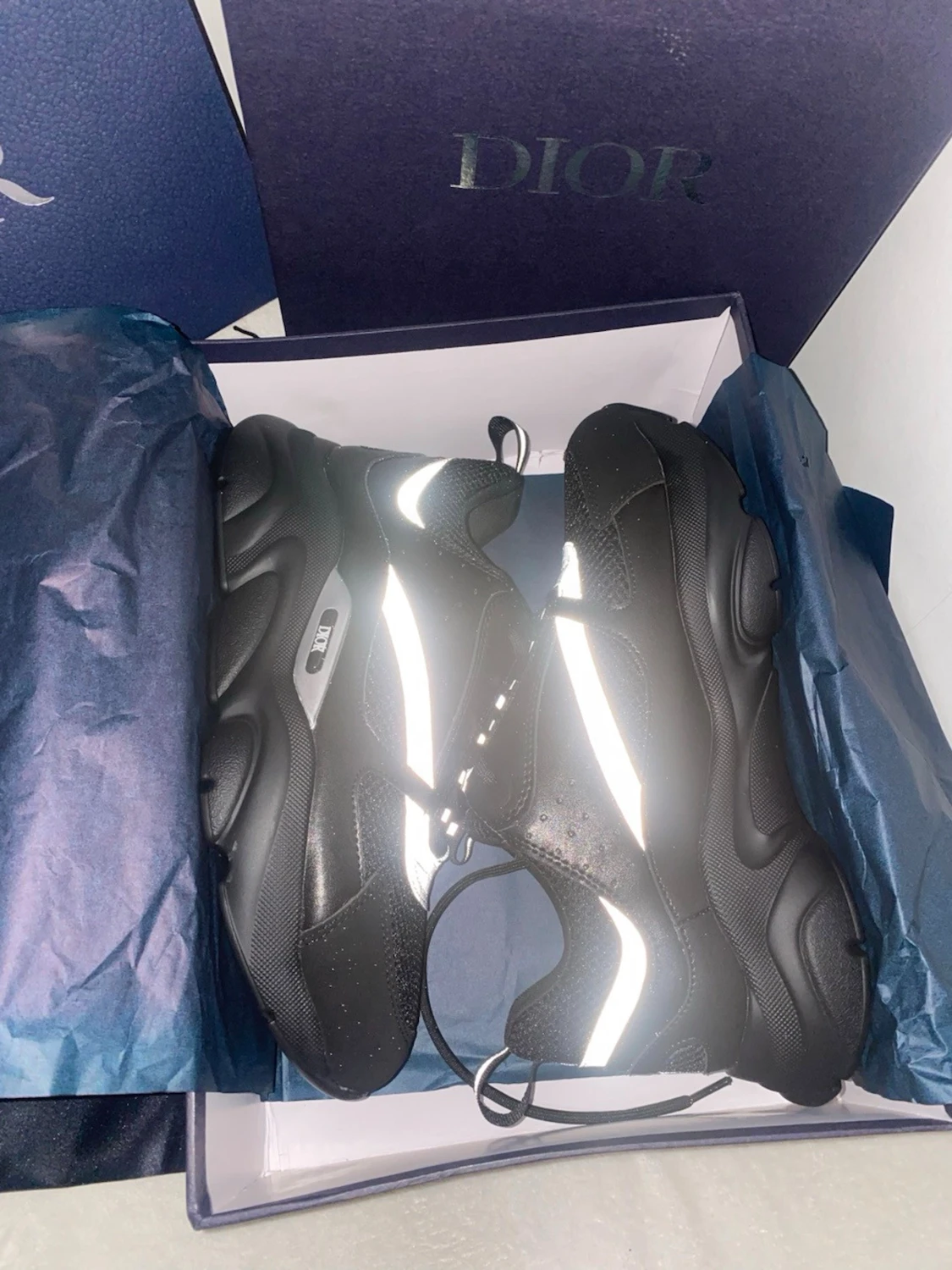 Svarta Dior sneakers med vita detaljer - 2