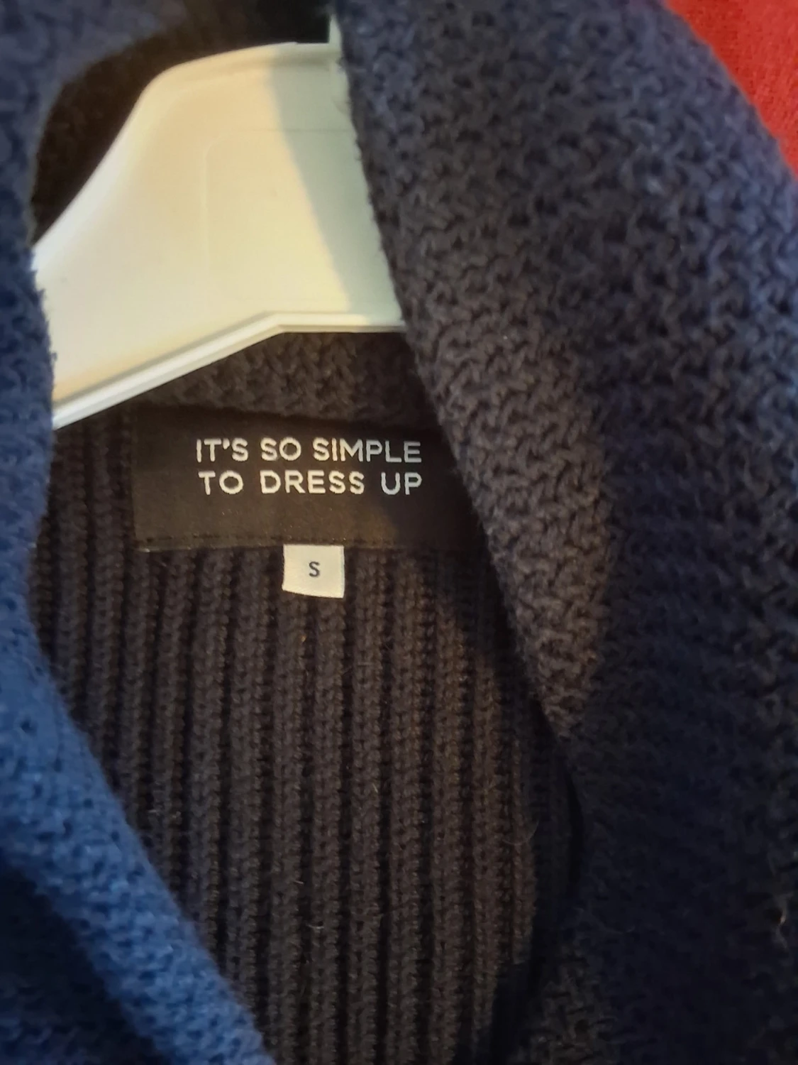 Mörkblå kofta med sjalkrage - 1