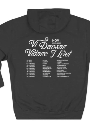 Svart Hov1 hoodie med turnétryck - Hov1 merch från deras senaste och sista spelning. 