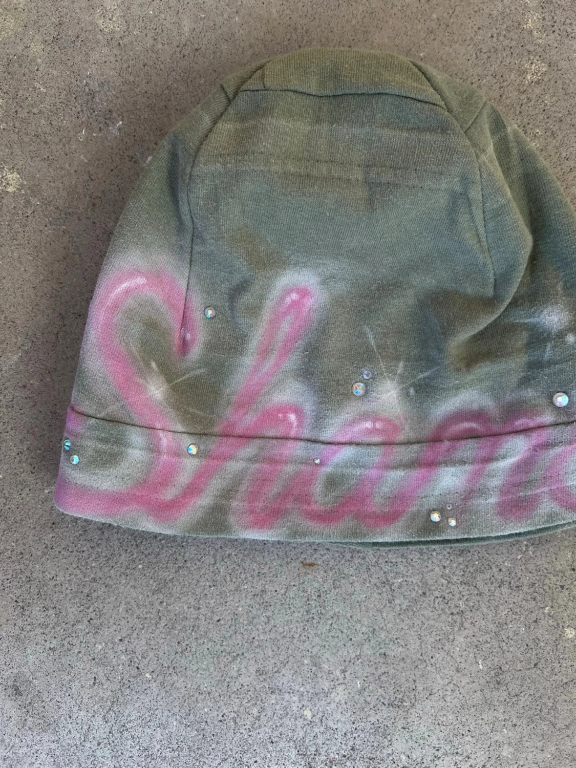 Airbrushed patchwork beanie - 1