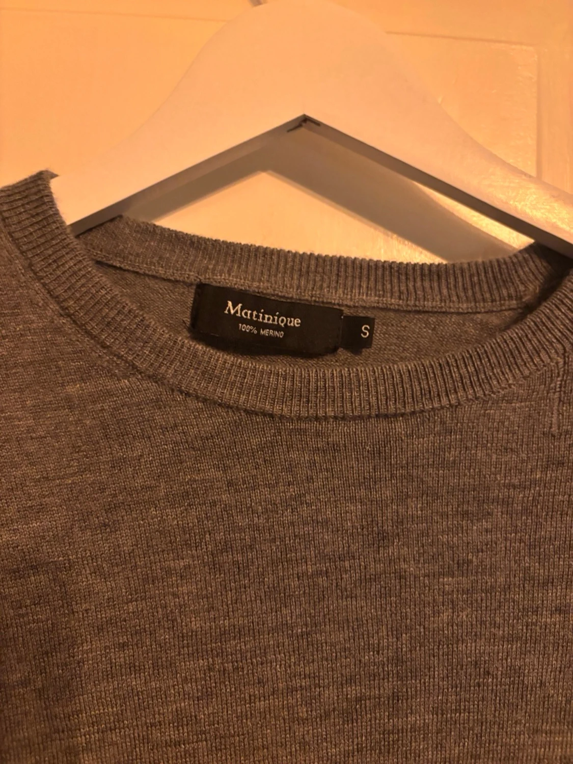 Grå stickad kasmirblandad tröja från montinique - 2