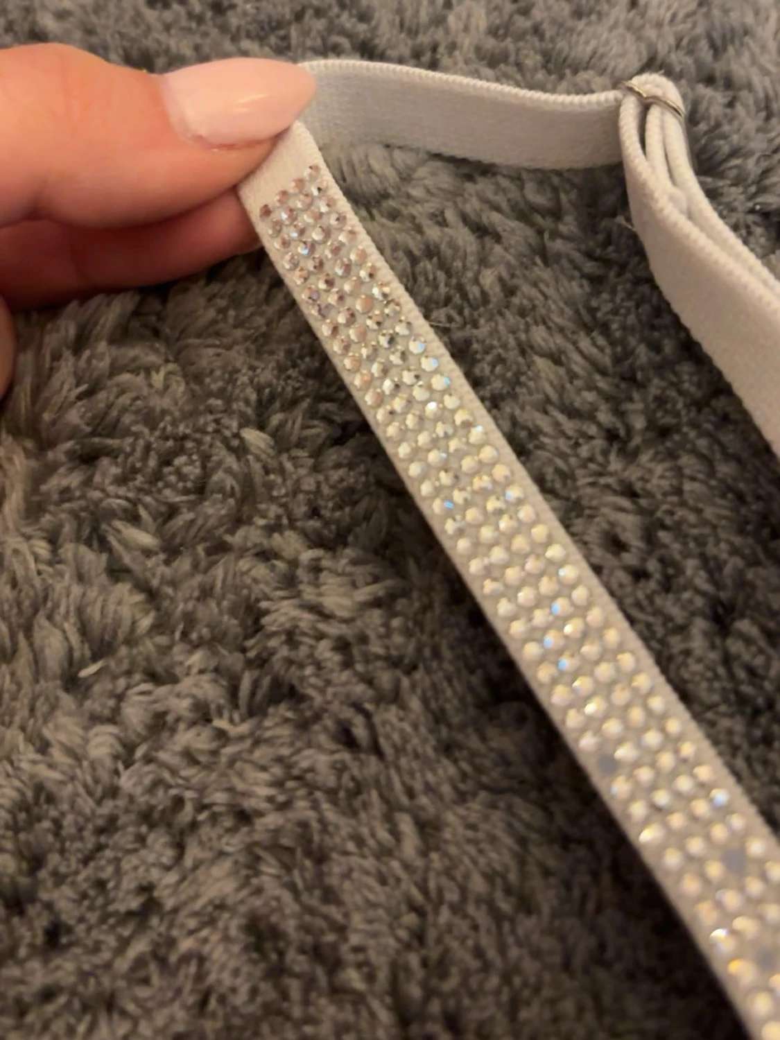 Vit spetts bh med glitter - 2