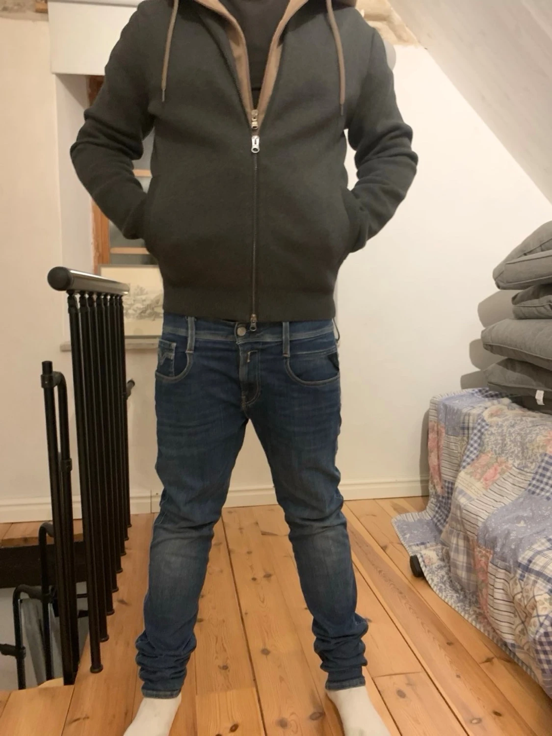 Mörkgrå overshirt från Monoprix