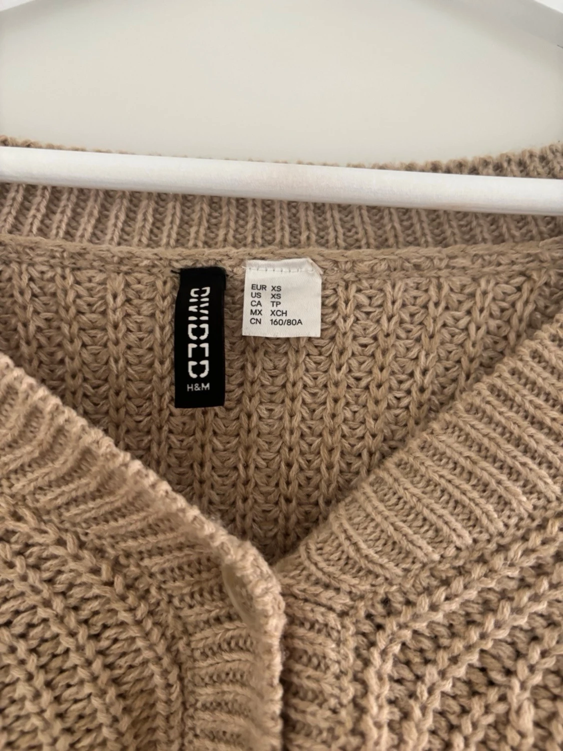 Beige stickad kofta från H&M Divided - 1
