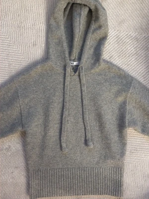 Grå hoodie från Zara - Säljer en jättesnygg och trendig grå hoodie från Zara!! Den har fin passform och färg och passar till det mesta. Köpte från en annan tjej från Vinted för ett tag sedan, men har själv bara använt den ca 2-3 gånger. Säljer pågrund av att den inte kommer till användning. Kan skicka fler bilder på tröjan om någon vill  💗