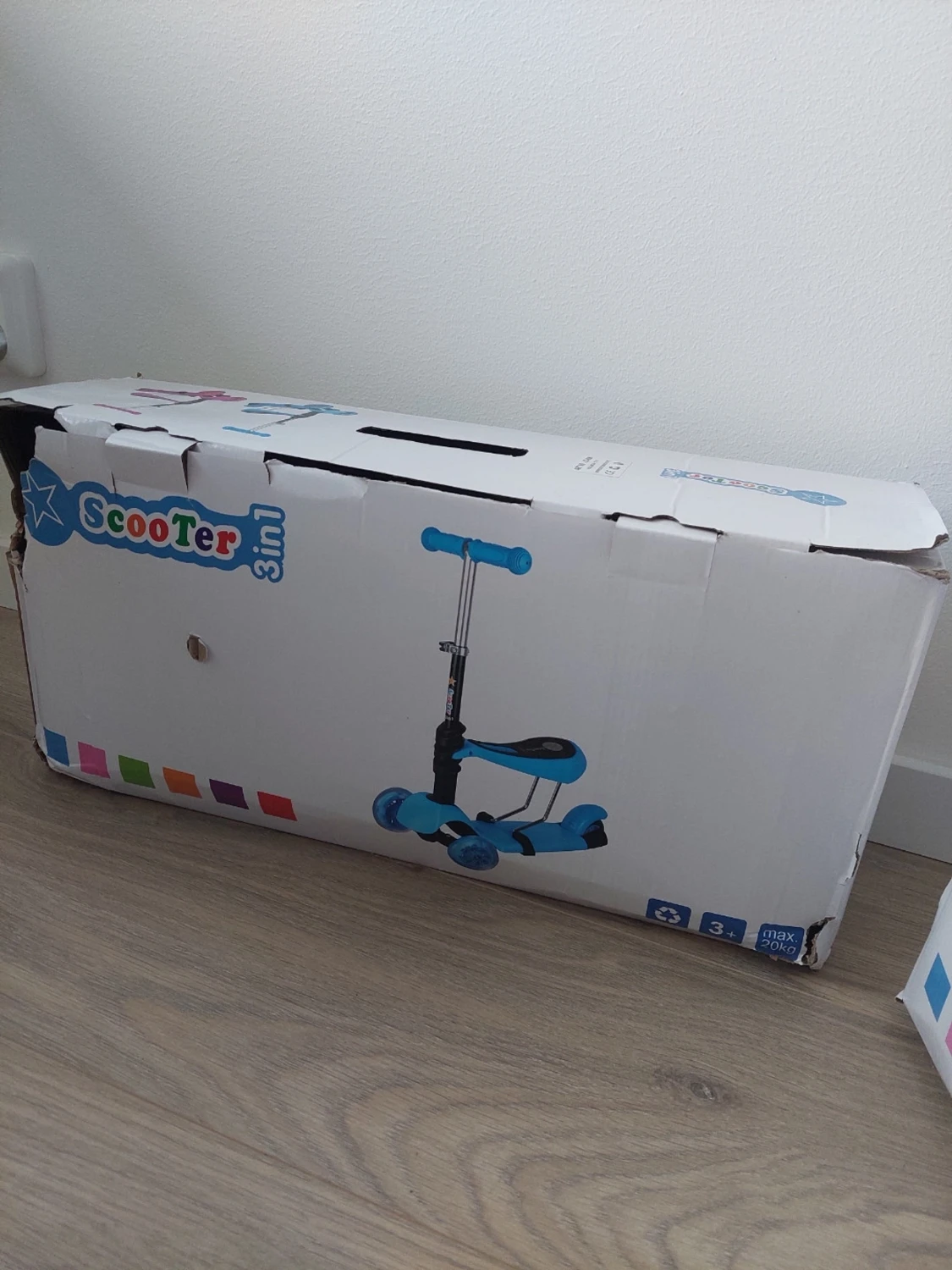 Blå sparkcykel med djurmotiv - 6