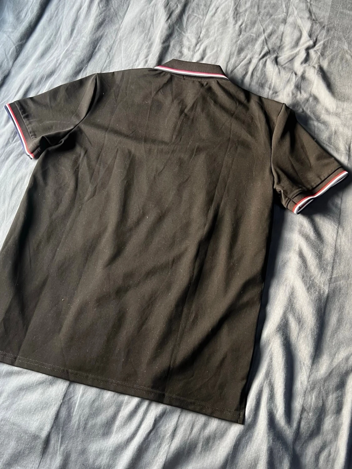 Svart Moncler pikétröja med logga - 3