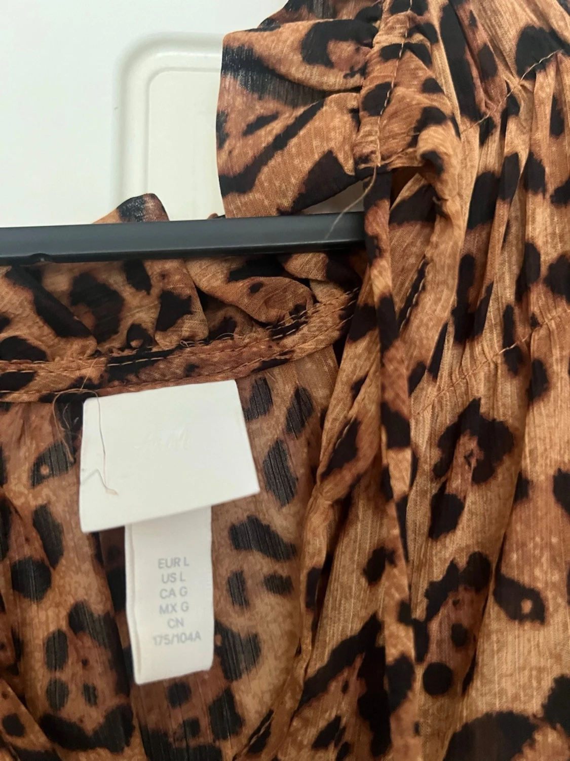 Leopardmönstrad långklänning H&M - 1