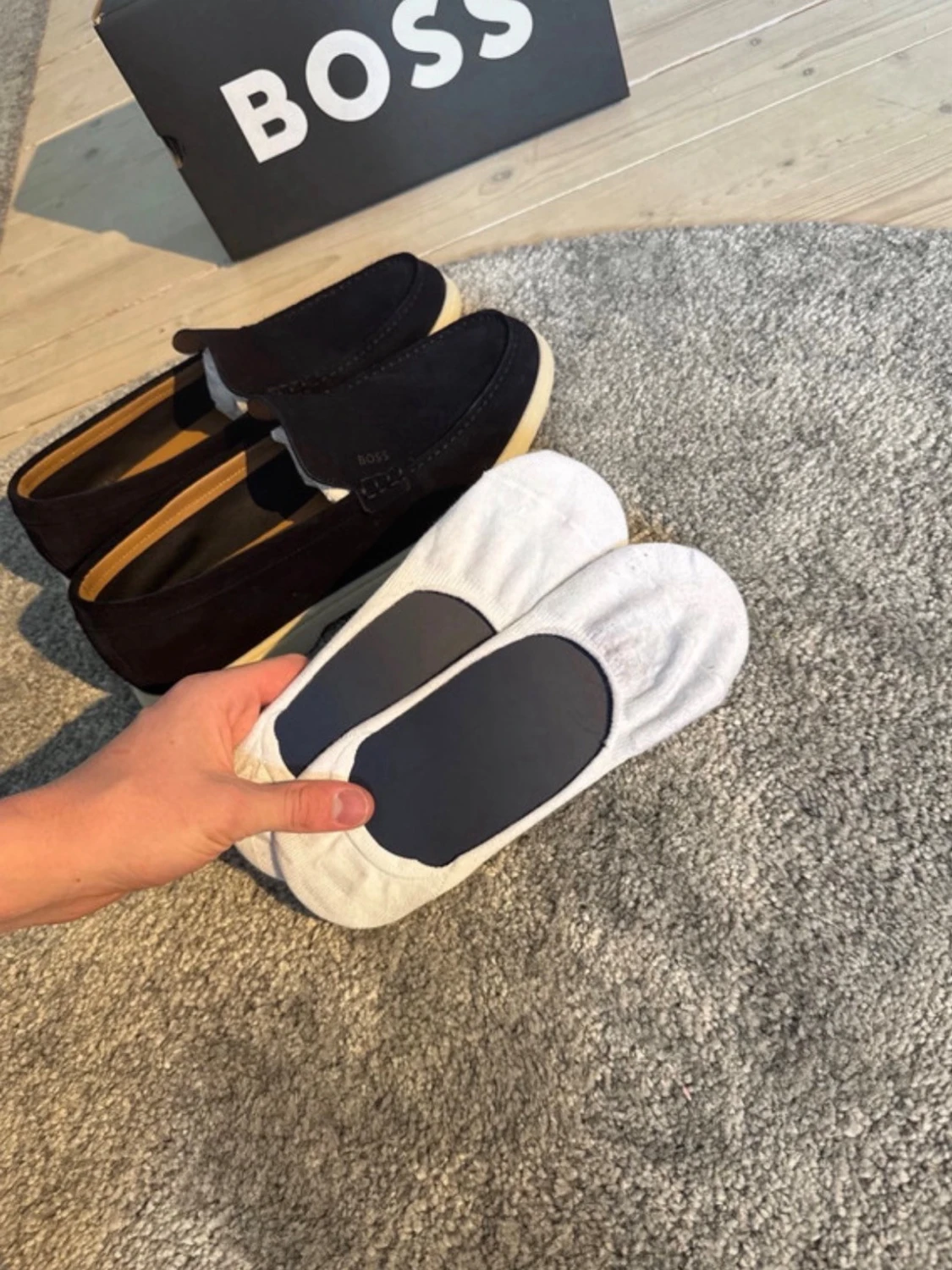 Mörkblå loafers från BOSS - 4