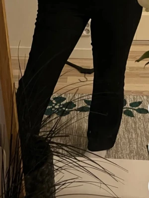 Svarta raka kostymbyxor  - Snygga svarta kostymbyxor lågmidjade.Perfekta för en stilren look och lätta att matcha med olika outfits. Klassisk design utan synliga slitningar eller detaljer.