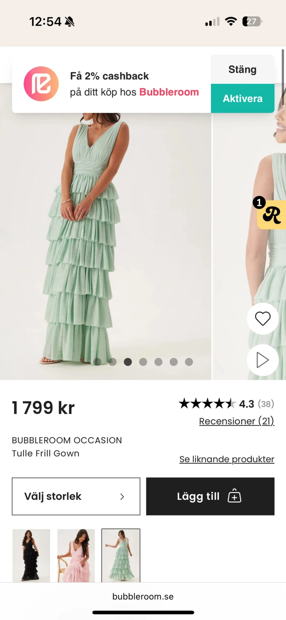 Ny balklänning med volanger - 2