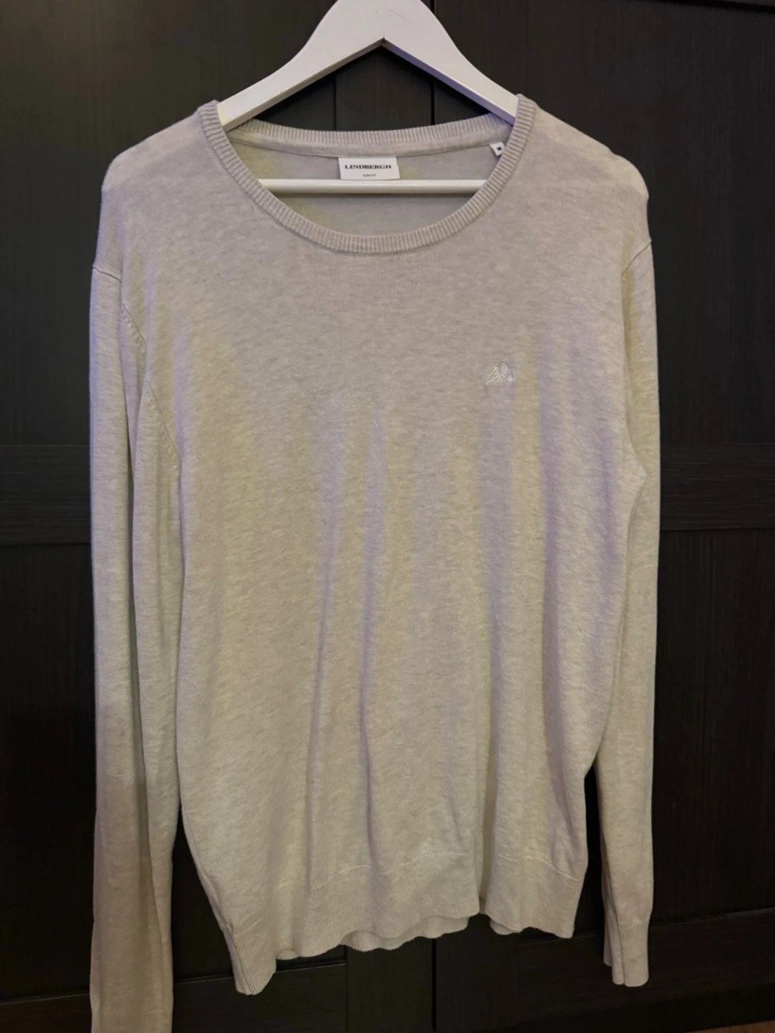 Ljusgrå slim fit tröja Lindbergh