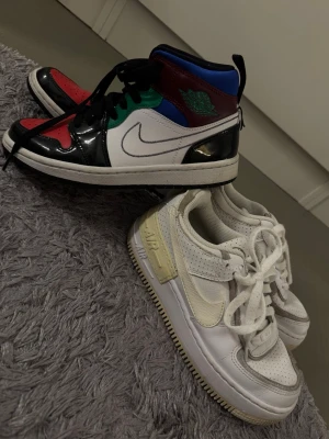 Nike Air Jordan Mid och Nike Air Force Shadow - Båda skorna är i strl 37.5. 300kr för Nike Air Jordan. 200kr för Nike Air Force Shadow. 