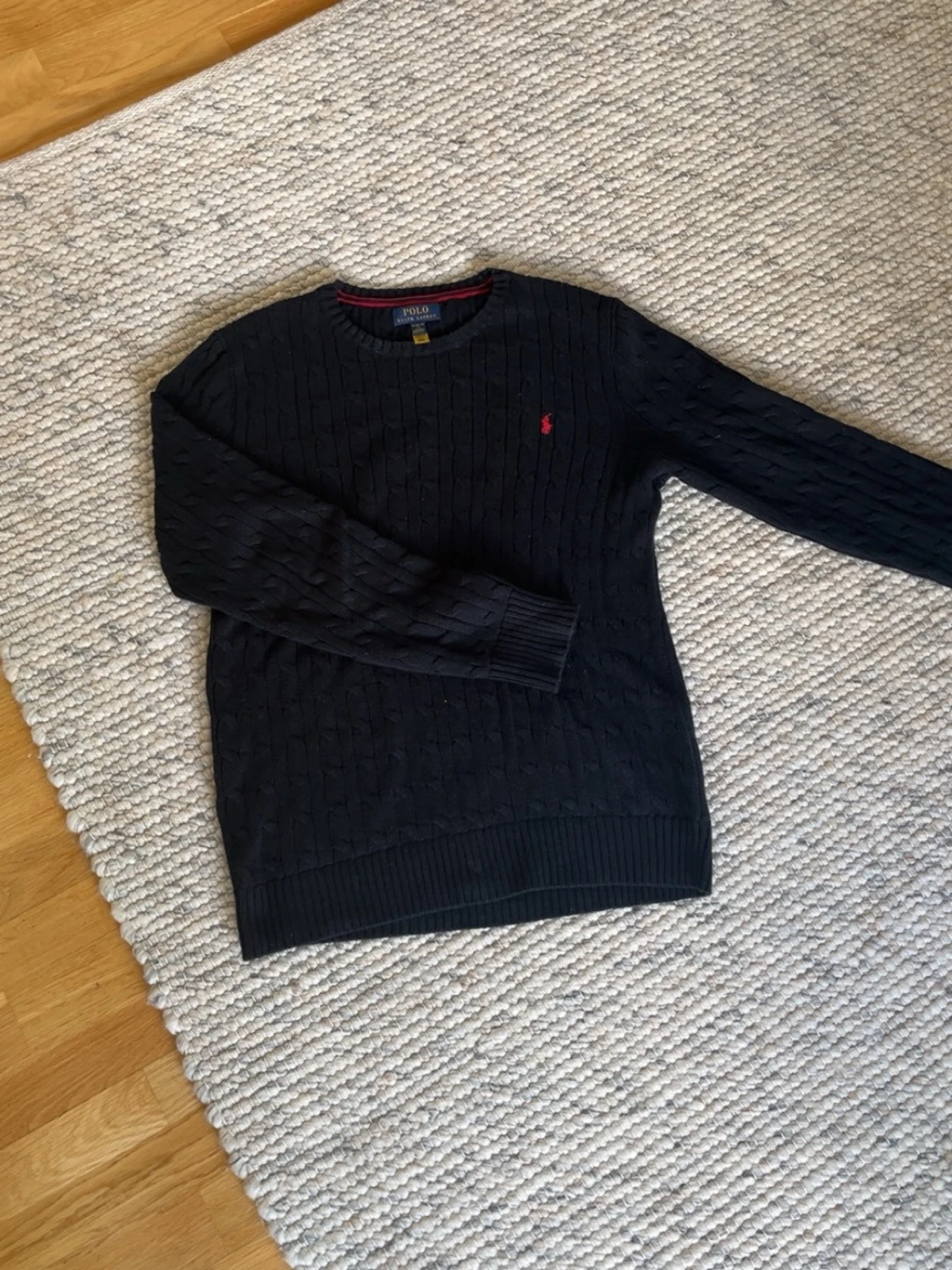 Svart stickad tröja från Polo Ralph Lauren