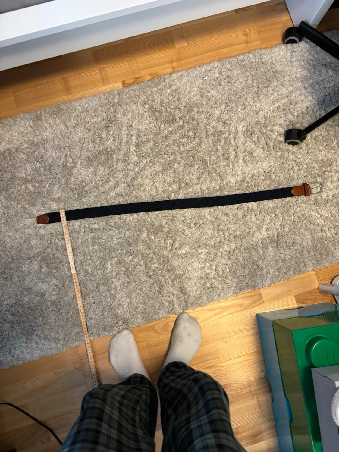 Mörkblått flätat bälte  - 1