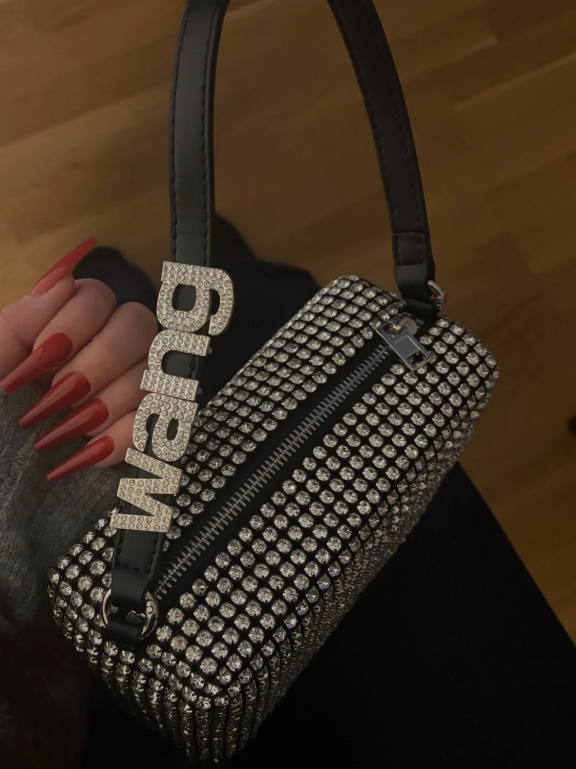 Glittrig handväska WANG