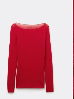 Röd intimissimi tröja - Snygg röd långärmad topp med  tight passform. Tyvärr så använder jag aldrig den! 💕