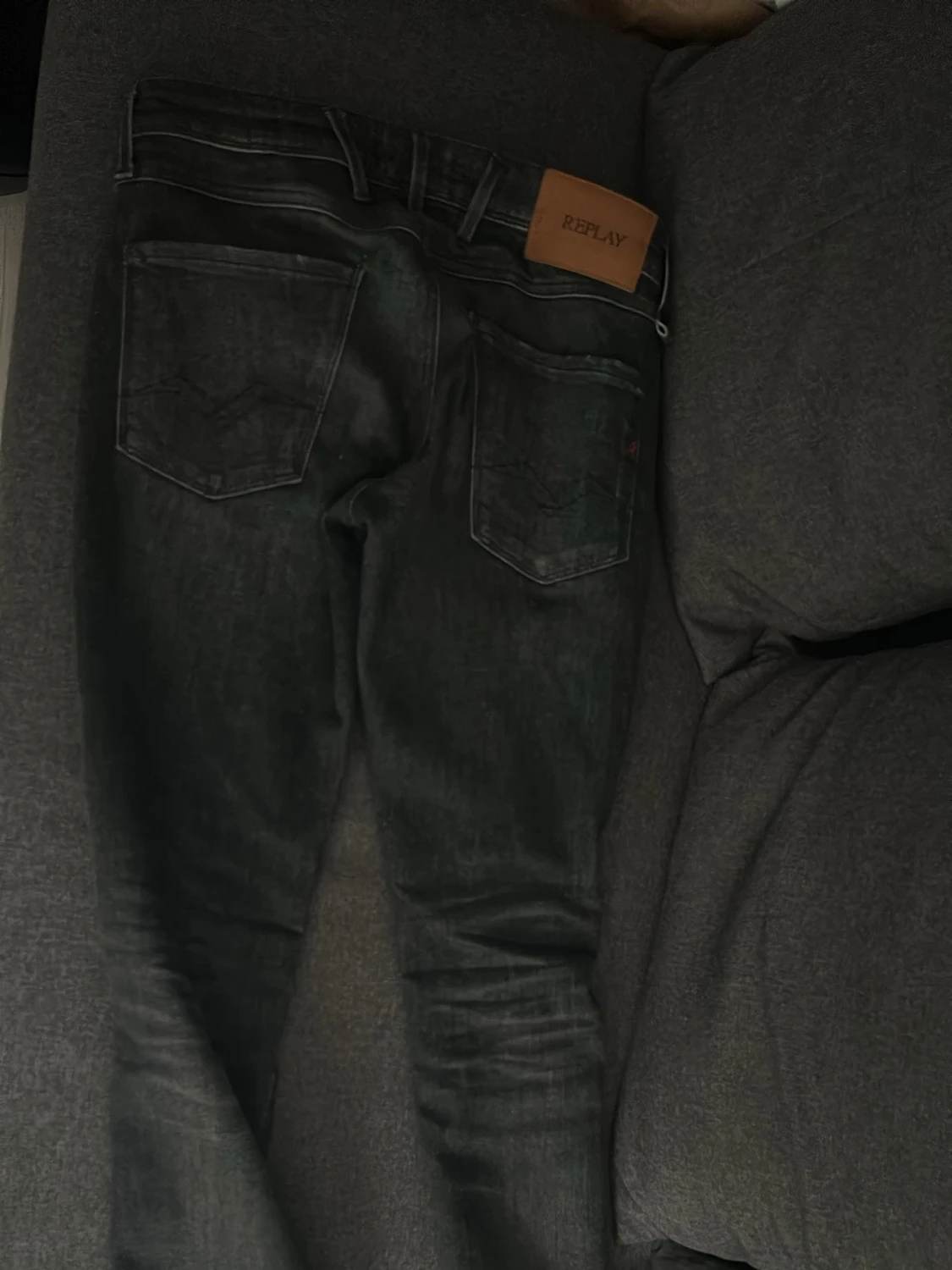 Svarta/mörgrå Replay jeans  - 1