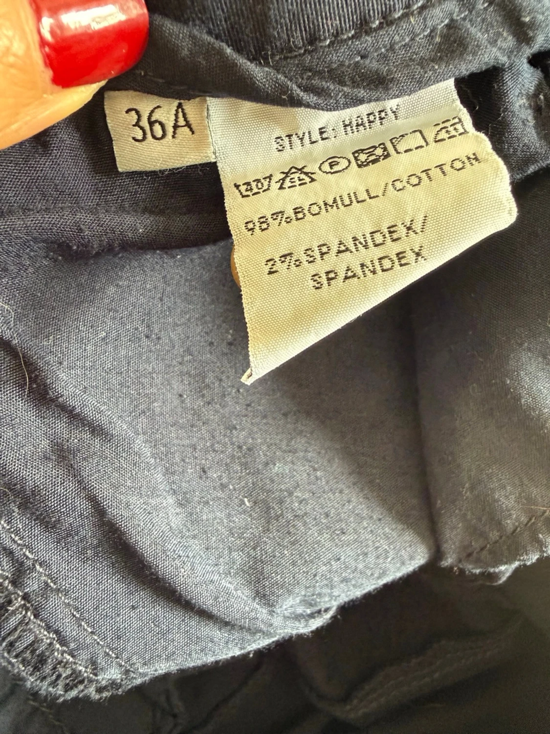 Mörkblå chinos Happy - 2