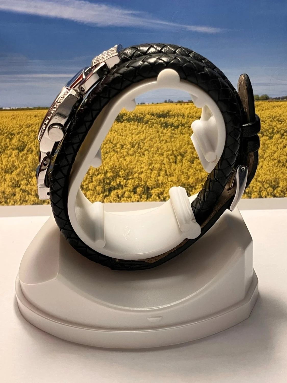 Esprit Damarmbandsur med svart flätat band - 2