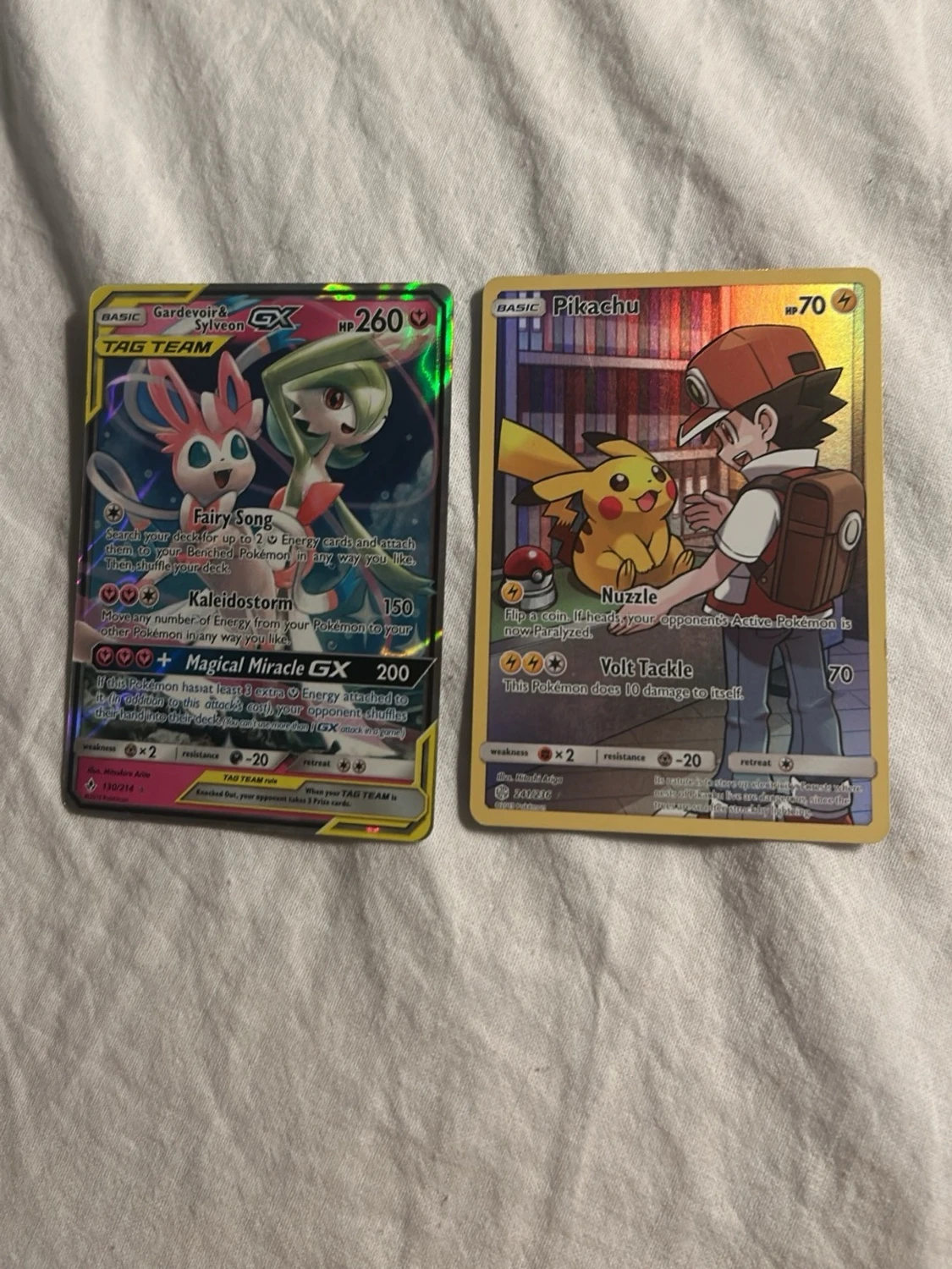 Pokémonkort Gardevoir/Sylveon & Pikachu
