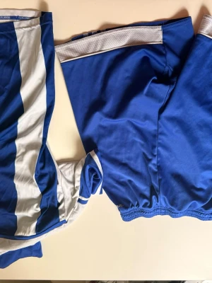 IFK Göteborg matchställ Adidas - Säljer ett blåvitt IFK Göteborg matchställ från Adidas. Tröjan har blå och vita vertikala ränder, klubbmärke och sponsortryck. Shortsen är helblå med vita detaljer och Adidas-logga. Perfekt för fotbollsträning eller match!