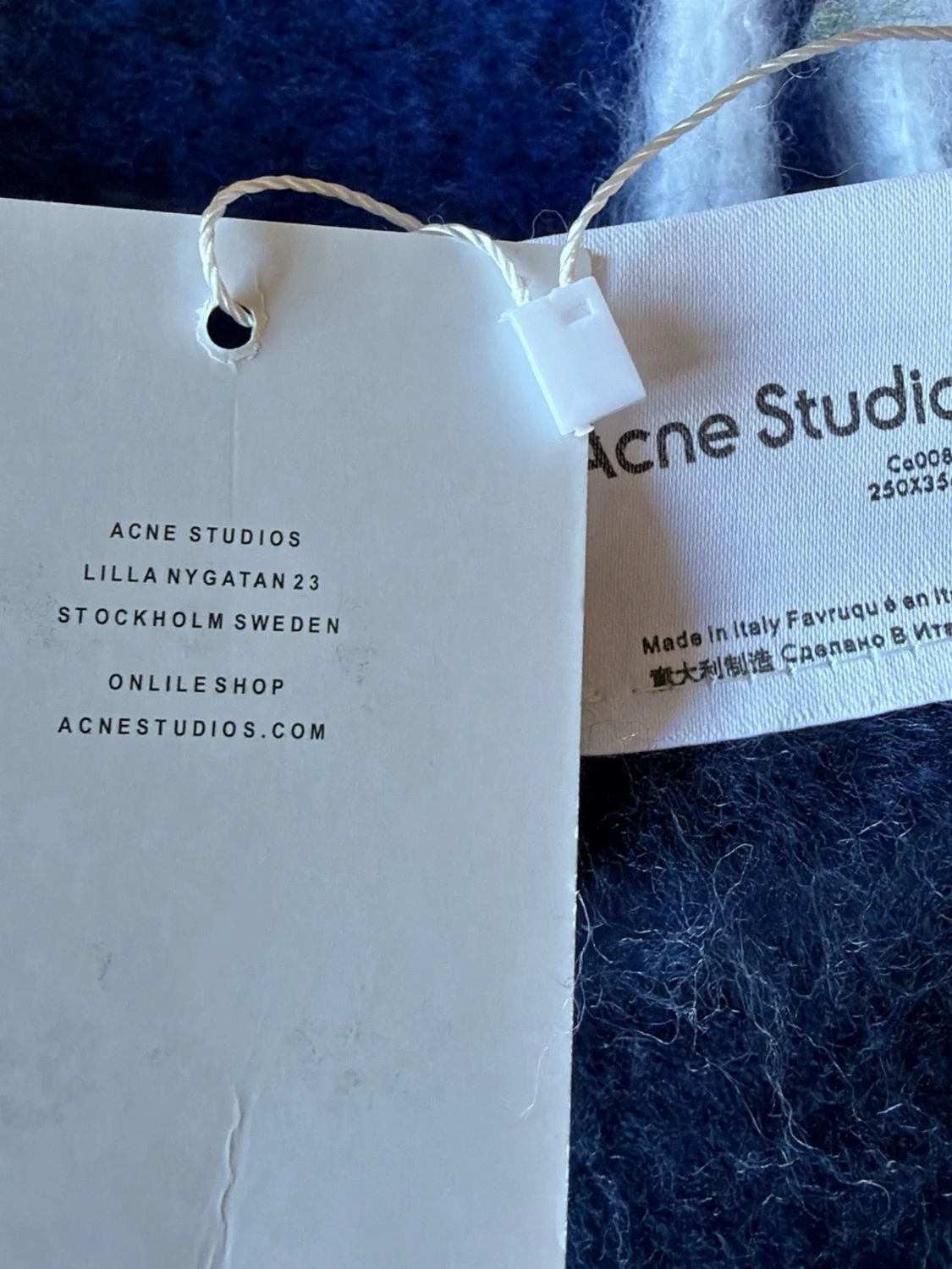 Rutig blå och vit halsduk Acne Studios - 2