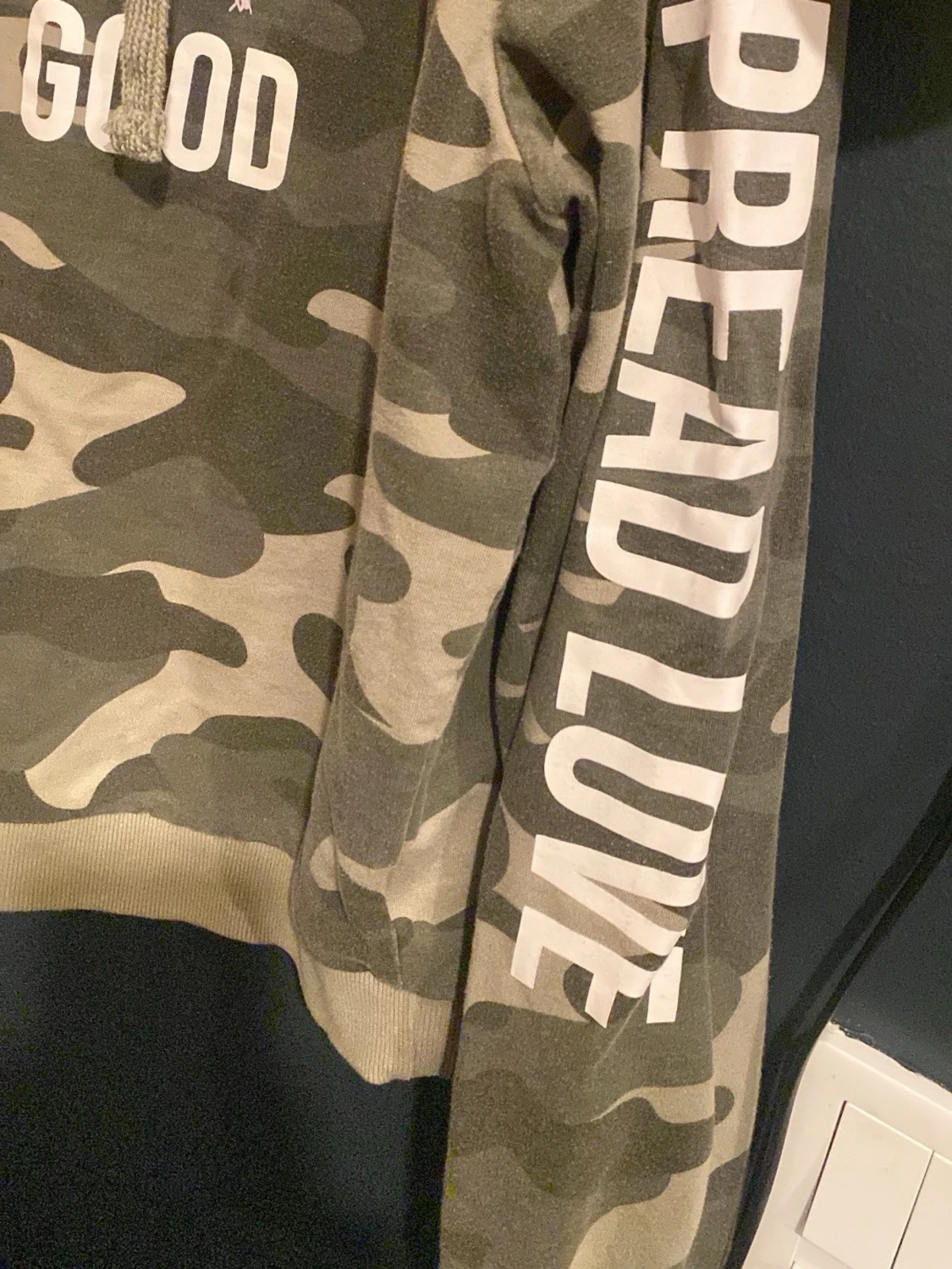 Camo hoodie med tryck från Paper - 1