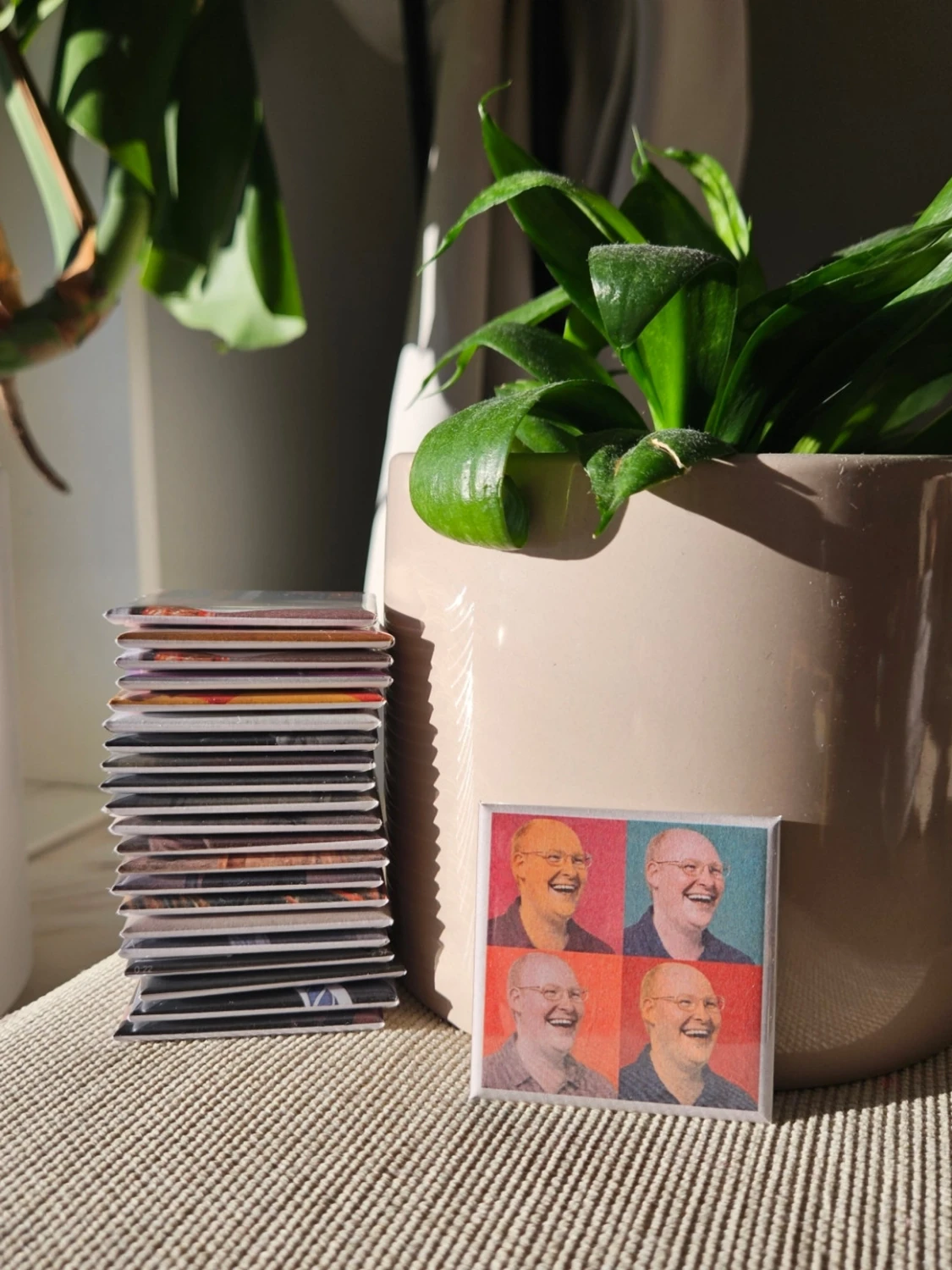 Kylskåpsmagnet med rolig Solsidan tema