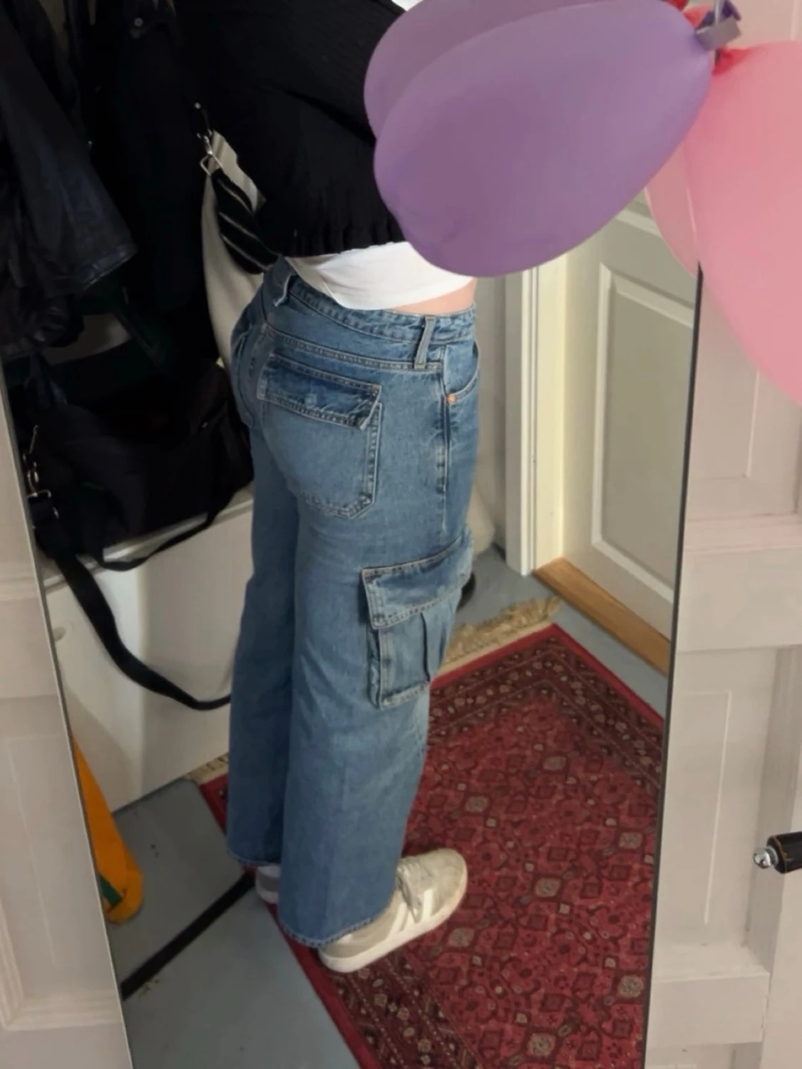 Weekday Cargo Jeans Y2K – Blå – Strl 38 - 1