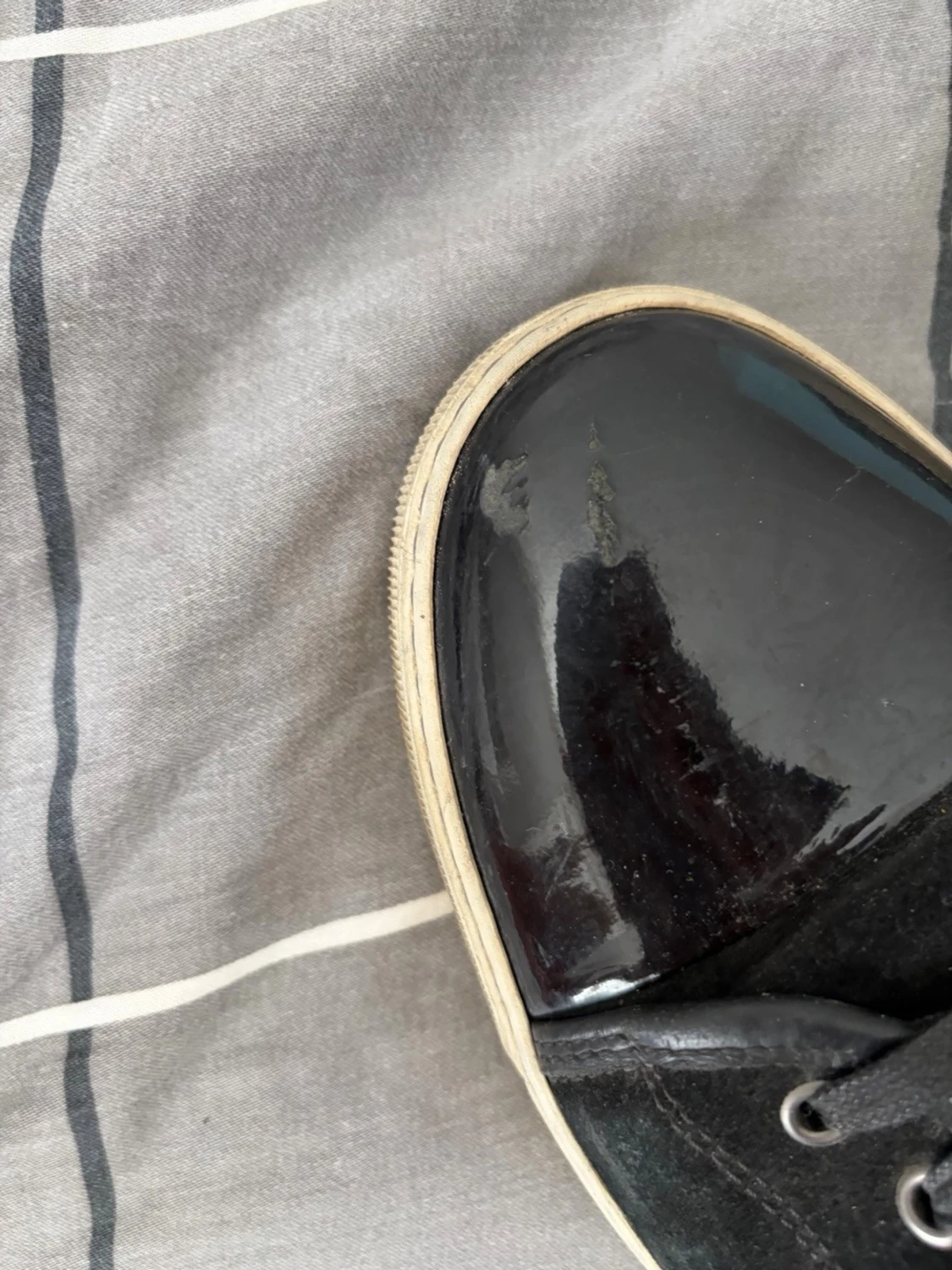 Svarta Lanvin sneakers i mocka och läder - 3