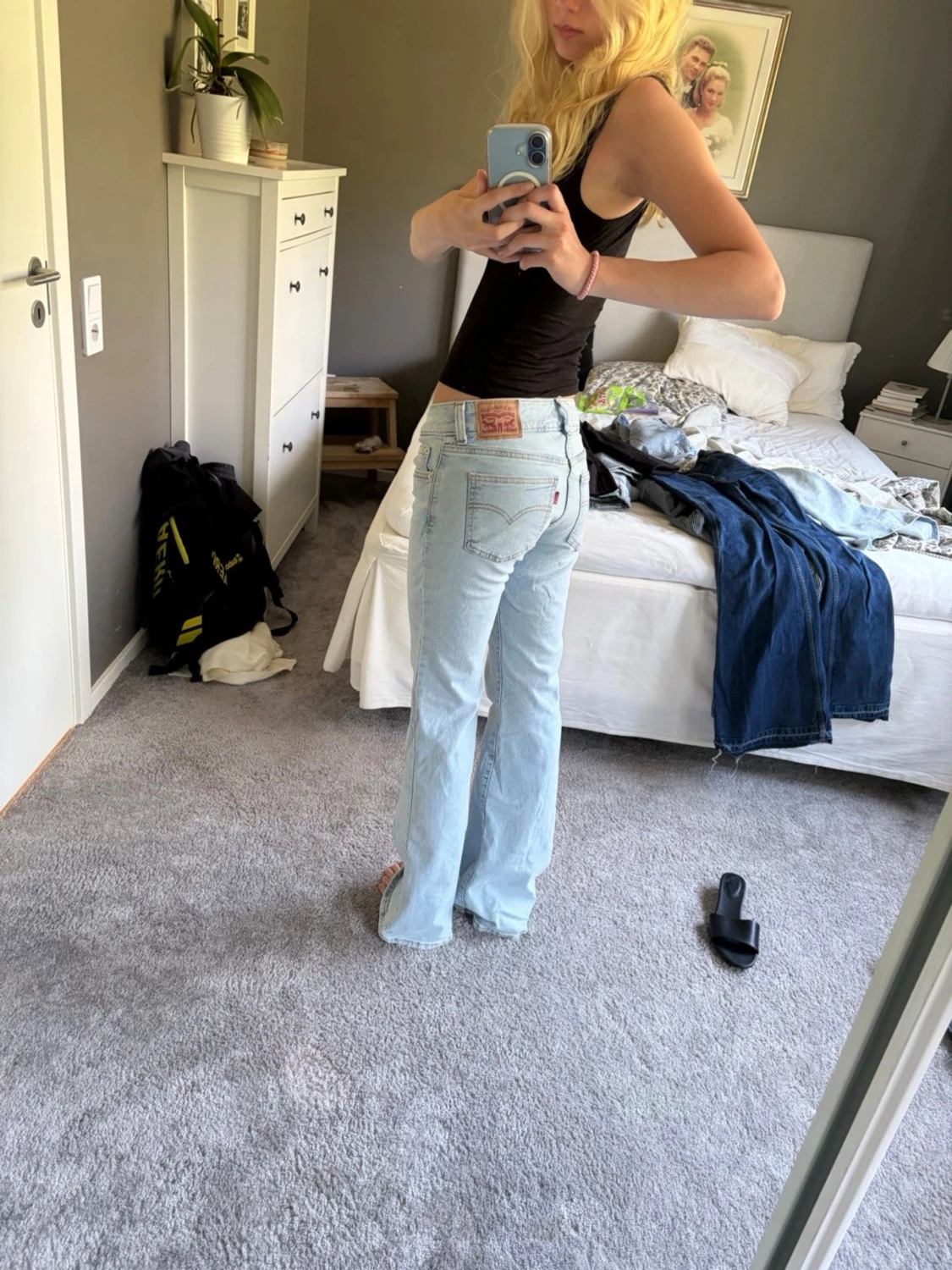 Ljusblå bootcut jeans Levi's - 1