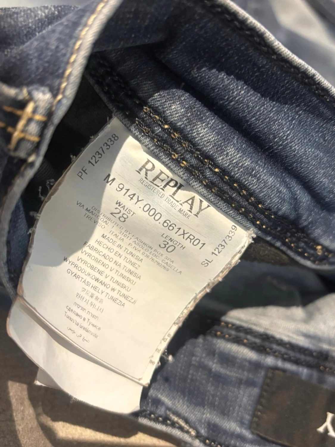Blå jeans med slitningar hyperflex - 3