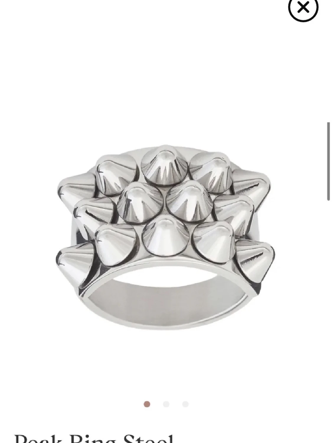 Silvrig ring med nitar Edblad 