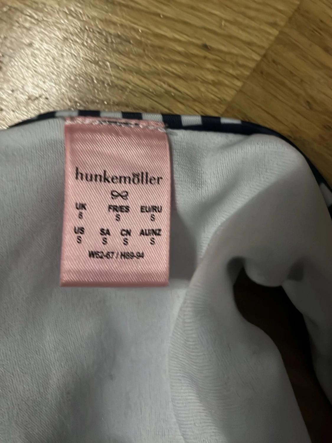 blå vit rutig bikini - 2