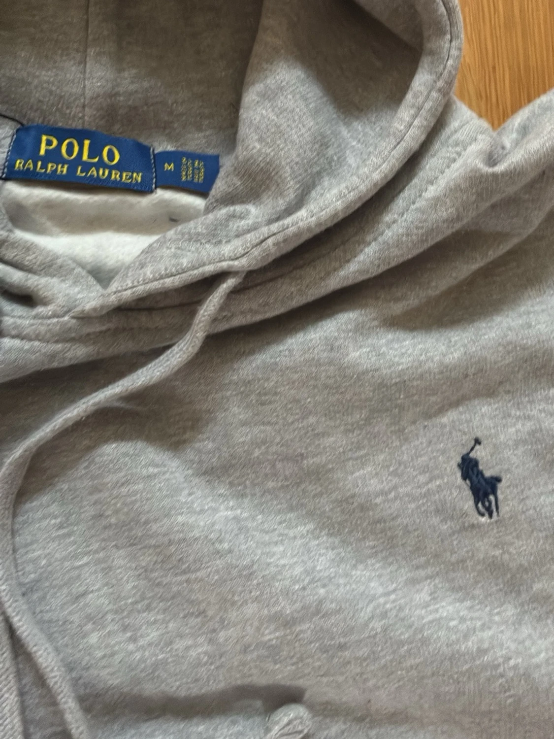 Grå Ralph Lauren Hoodie Storlek L - 2