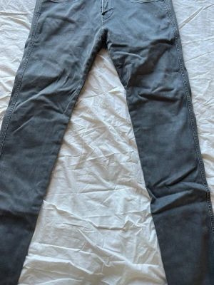 Gråa raka replay jeans - Snygga grå jeans med rak passform och klassisk femficksdesign. Jeansen har normal midja och är tillverkade i ett mjukt denimtyg som ger en avslappnad look. Perfekta för dig som gillar stilrena och enkla plagg.