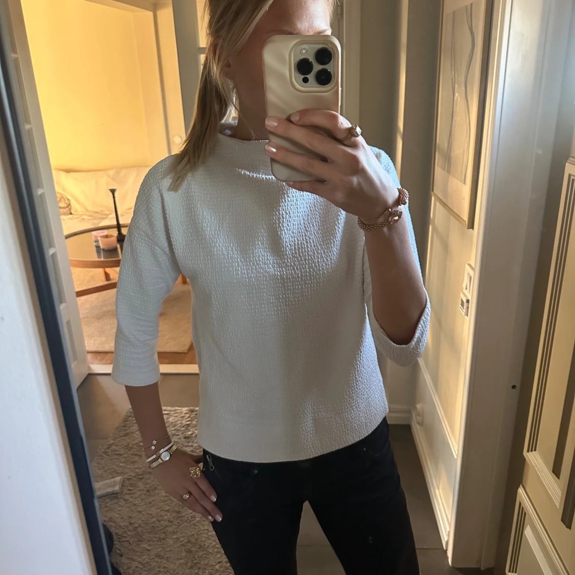 Vit trekvartströja från C&A