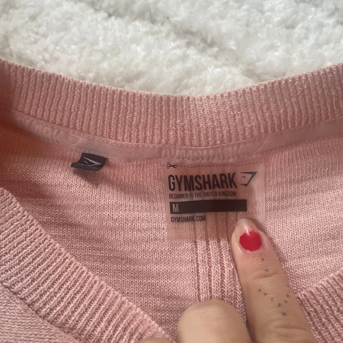 Rosa stickad tröja, Gymshark - 1