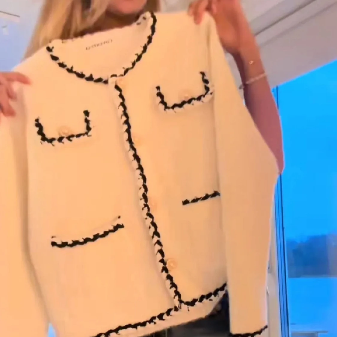 Så fin stickad kofta/jacka🩷🩷 - 1