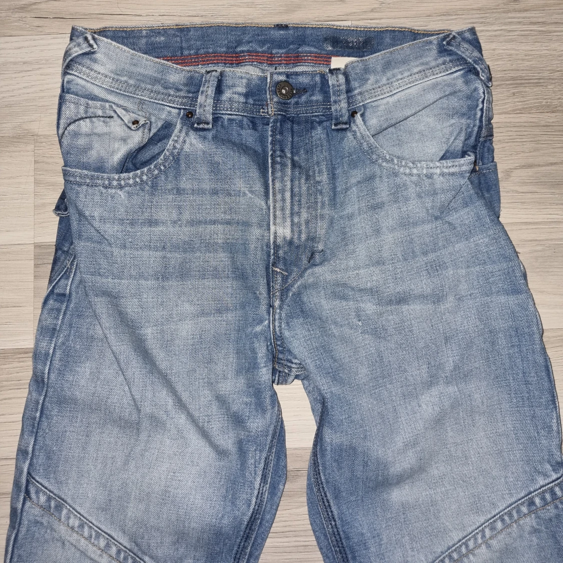 Blå jeansshorts med fickor - 3