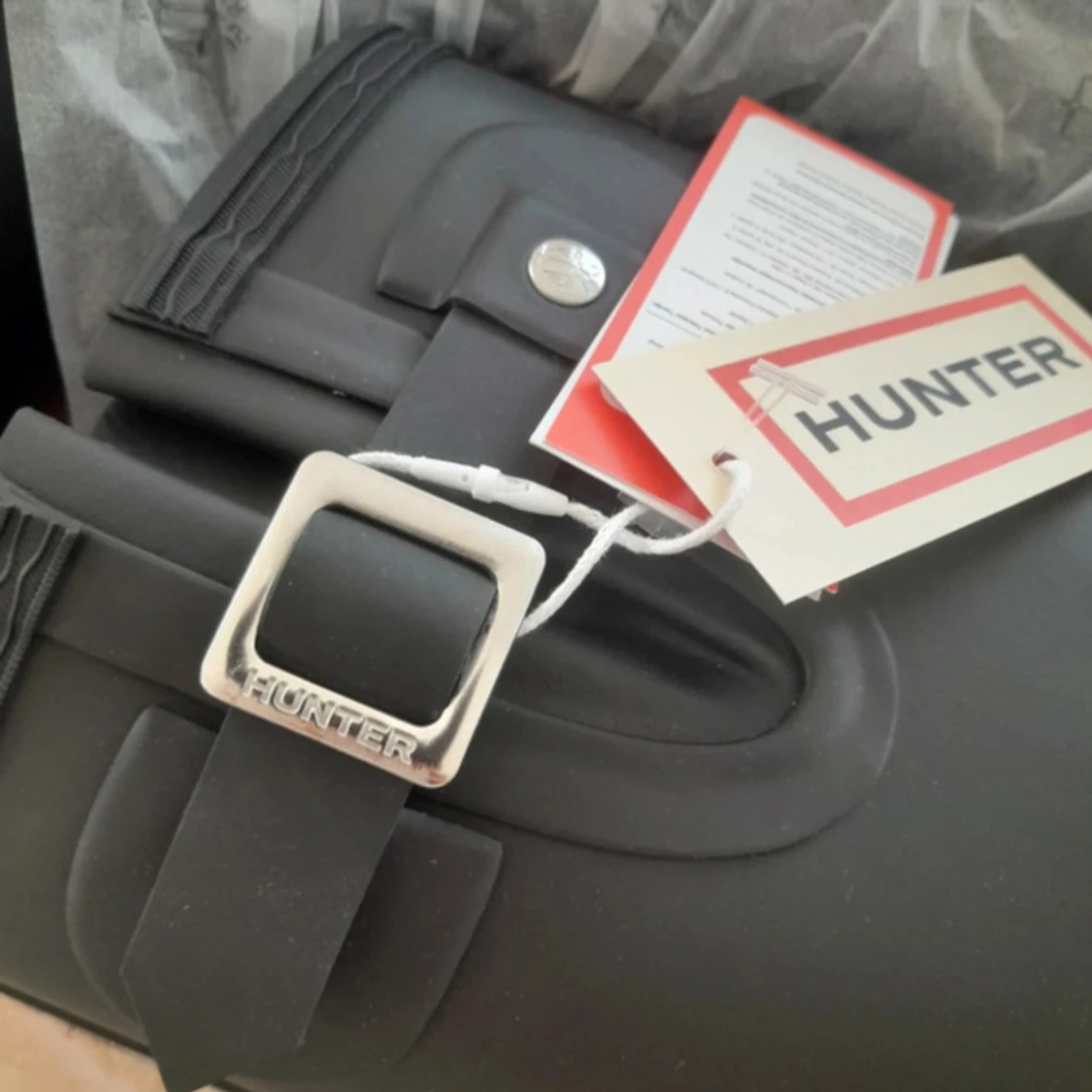 Svarta Hunter stövlar med spänne - 2