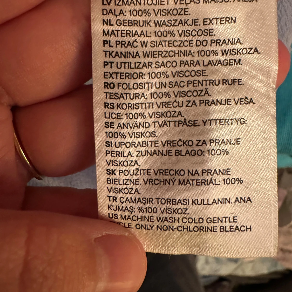 Ljusblå klänning med knytärm från H&M strl: 44 - 4