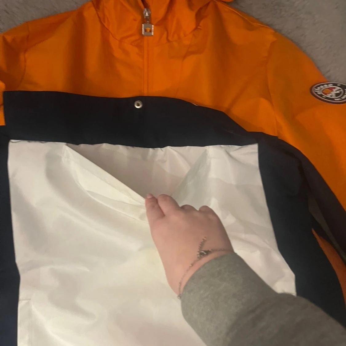 Ellesse orange och vit vindjacka - 3