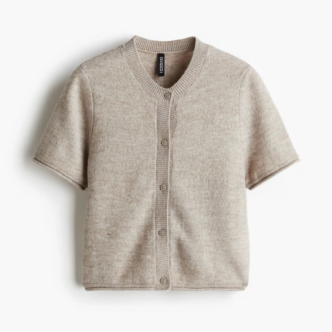 Beige kortärmad kofta - 1