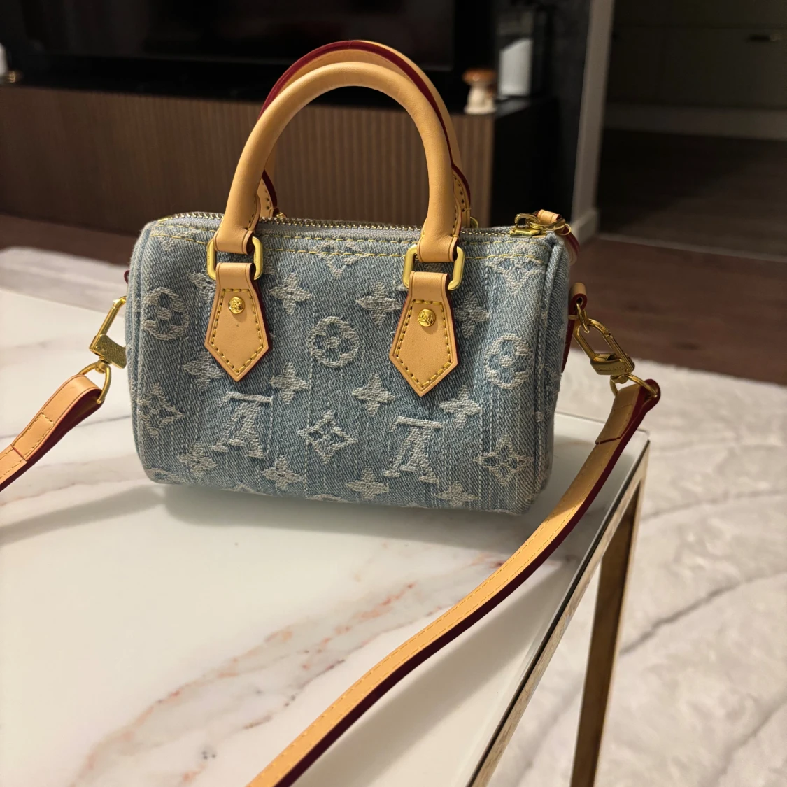 Vintage denim väska - 3