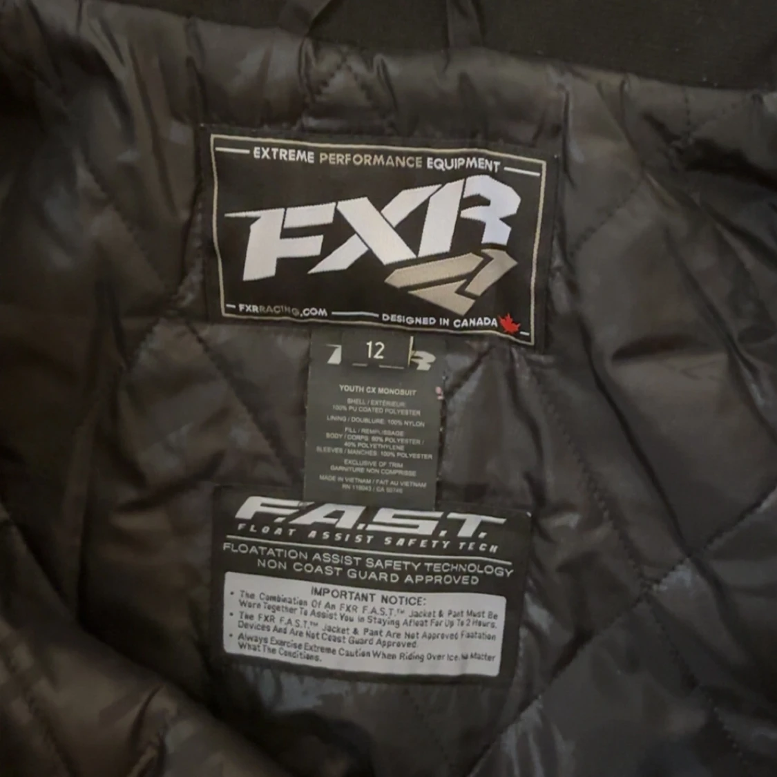 Svart FXR vinteroverall med färgglada tryck - 2