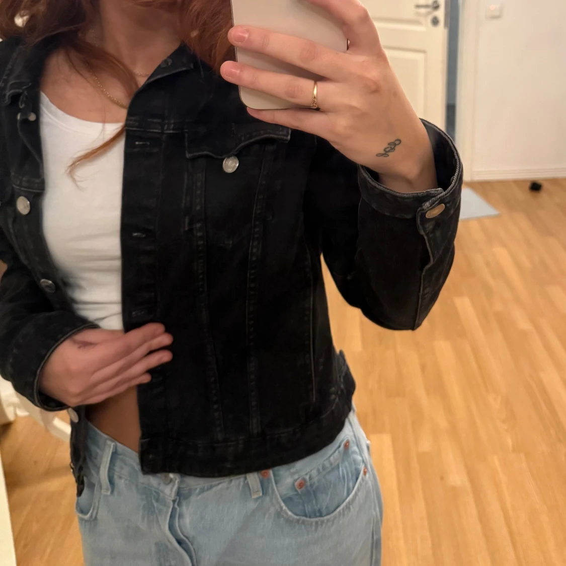 Svart jeansjacka från zara - 3