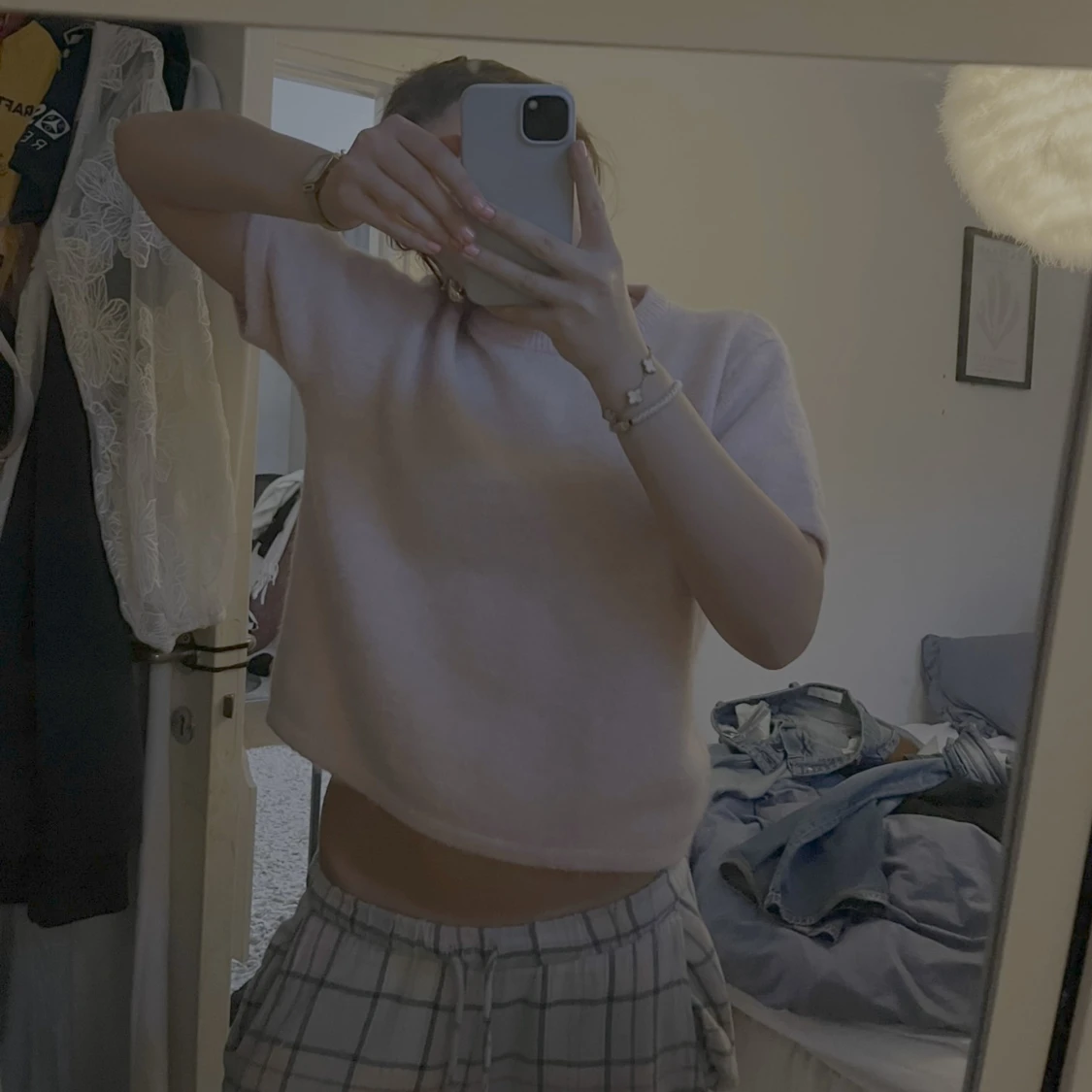 Ljusrosa stickad tröja Gina Tricot - 2