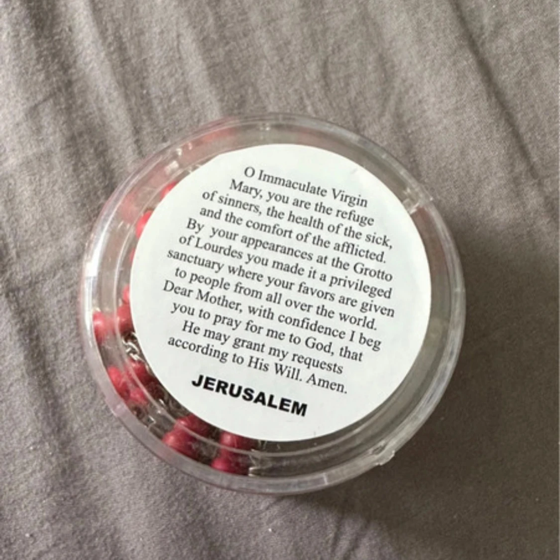 Rosenkrans halsband Jerusalem röd - 4